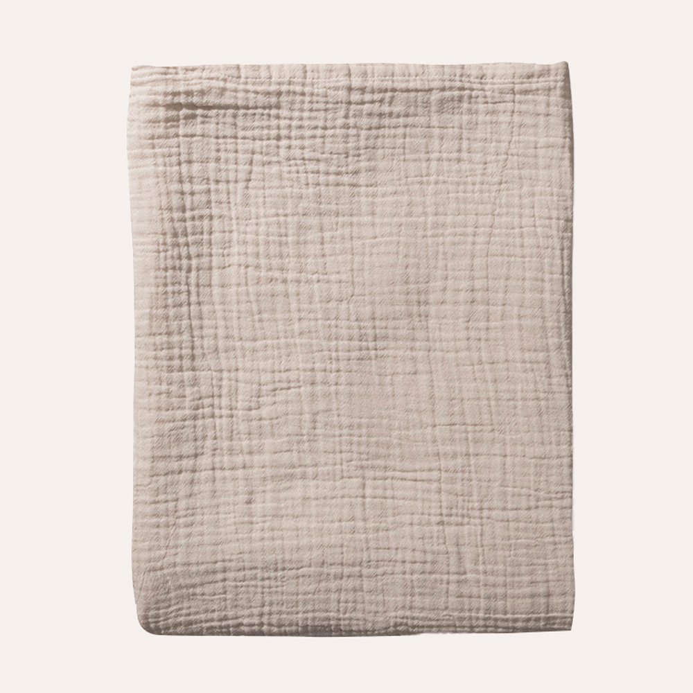 MUSSELIN PUCKTUCH/BETTLAKEN BABY | 75 x 100 CM | BEIGE