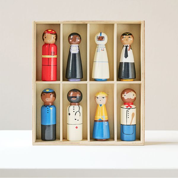 Spielfiguren aus Holz Petits Héros von Petite Amélie