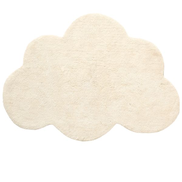 Wolkenteppich in beige 80x110 aus Baumwolle von Petite Amélie