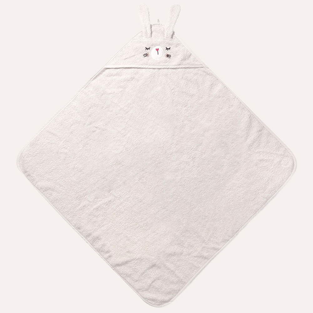 BABY KAPUZENHANDTUCH HASEN «LAPI»| 75 X 75 CM | BEIGE